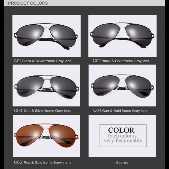 AOFLY Authentic Men's Aviator Sunglasses - Picture 4 of 4